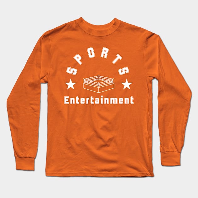 Sports Entertainment Wrestling Shirt Long Sleeve T-Shirt by Elbow Drop Art